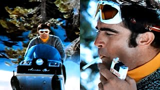 1970 Old Gold Cigarettes Commercial  Snowmobiles amp Smoking  Pre1971 Advertising Ban [upl. by Ientirb]