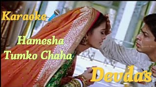 Hamesha Tumko Chaha  Karaoke🎤 Song  With Lyrics  Devdas [upl. by Nnylekoorb]