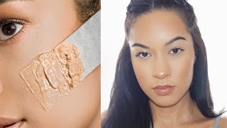 How I Avoid quotCake Facequot  FULL COVERAGE quotNaturalquot Makeup [upl. by Killigrew]