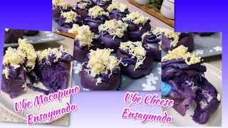 Ube Macapuno Ensaymada and Ube Cheese Ensaymada purpleyam ensaymada ube [upl. by Hairaza]