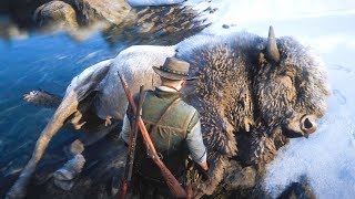 HUNTING THE LEGENDARY WHITE BISON in Red Dead Redemption 2 [upl. by Latsirhc]