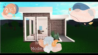 2K NO BILLS MODERN HOME BLOXBURG  NO GAMEPASS  Evangeline Strawberrygrove [upl. by Mathi]