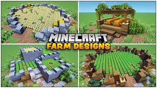 8 Quick and Easy Minecraft Farm Designs [upl. by Reteip]