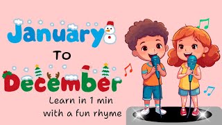 Months of the Year Song। January to December spelling in English  Play based learning [upl. by Yniffit]