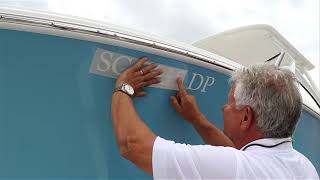 How To Install Registration Numbers On Your Boat for Our Customers  Longshore Boats [upl. by Eirrot]