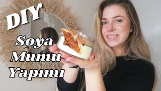 Soya Mumu Nasıl Yapılır  Mum Yapımı Hakkında Bilmeniz Gerekenler  DIY Evde Kolay Mum Yapımı 🕯️ [upl. by Bibah]