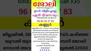 kerala jobs 2024 todays job malayalam jobs November 4 [upl. by Kilar328]