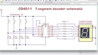 CD4511 BCD to 7Segment Decoder breadboard setup [upl. by Shaun347]