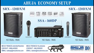 Ahuja Economy Setup  SSA 160 DP Amplifier with SRX 120 DXM Speaker boxes [upl. by Pontus871]