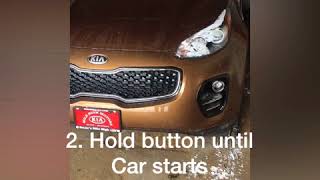 How to use Kia Remote Start on SportageSorentoOptimaForteRio [upl. by Anohsal]