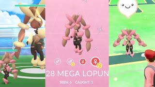 New ✨SHINY✨ Mega Lopunny Evolution Mega Loppuny Raid in Pokémon Go🐰 [upl. by Eeliah]