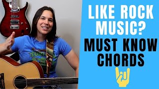 EASY Rock Guitar Chords  What Is A Power Chord Guitar Lesson [upl. by Tiras]