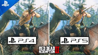 Red Dead Redemption 2 PS4 VS PS5 Graphics Comparison Gameplay4KPlayStation 5 VS PlayStation 4 [upl. by Kissee]