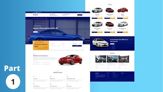 React Responsive Car Rental Website Design Tutorial Using Reactjs For Beginners  Part  01 [upl. by Shellie]