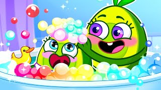 Avocado Take a Bath 🛀🥑 Best Kids Cartoon by Meet Penny 🥑💖 [upl. by Jovitta]