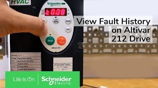 Viewing Fault History on Altivar 212 Drive  Schneider Electric Support [upl. by Allys]