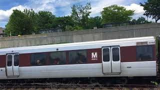 WMATA Metrorail Breda 3000 Series Cars leaving GrosvenorStrathmore Station [upl. by Ahsilac]