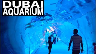 Dubai Aquarium amp Underwater Zoo Complete Tour  4k  Dubai Tourist Attraction [upl. by Uon]