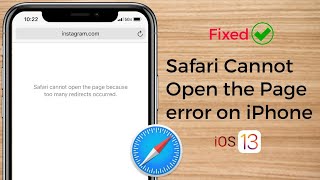 Safari Cannot Open the Page Because too Many Redirects Occurred error on iPhone and iPad in iOS 134 [upl. by Deanna]