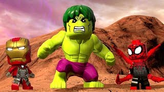 LEGO Marvel Super Heroes 2  All Characters With Big Heads Pink Brick [upl. by Nolie]