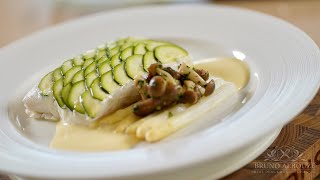 Poached Halibut Horseradish Sabayon – Bruno Albouze [upl. by Rosenquist]