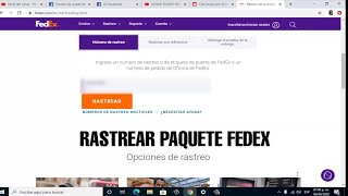 Como rastrear mi guia FedEx  Rastrear mi paquete [upl. by Stubstad]