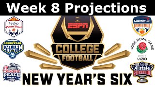 College Football 2023 New Year Six Bowl Projections Week 8 [upl. by Aeila]