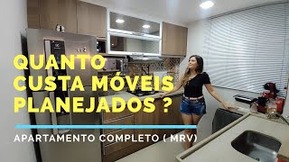 QUANTO CUSTA MÓVEIS PLANEJADOS  APARTAMENTO MRV COMPLETO MÓVEIS PLANEJADOS APARTAMENTO PEQUENO [upl. by Antsirhc]