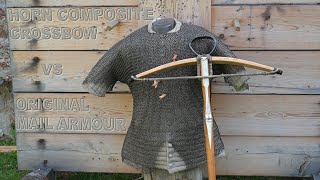 Medieval Composite Crossbow vs original mail armour [upl. by Diann]