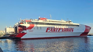 Fast Ferries HSC Thunder  VIP Class  Heraklion  Santorini [upl. by Chin]