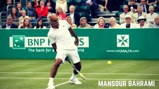 Tennis The Greatest Showman Mansour Bahrami  Funny Moments [upl. by Omora405]