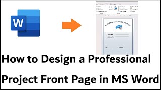 How to do a Cover Page Design for Assignment in MS Word  DIY  Microsoft Word Tutorial [upl. by Pomfrey]