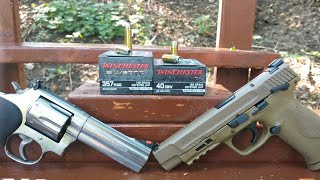 Winchester Silvertip 357 Magnum VS 40 SampW Ballistic Test [upl. by Razaile]