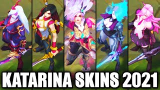 ALL KATARINA SKINS 2022  Including Battle Queen Katarina [upl. by Aysab]