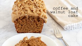 Coffee and Walnut Loaf Cake  traybakes amp more [upl. by Odrahcir]