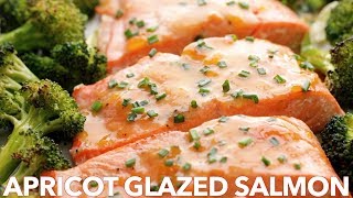 Apricot Dijon Honey Glazed Salmon Recipe [upl. by Treulich721]