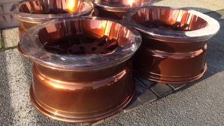 Powder Coating Wheels in Copper Chrome [upl. by Fidelio996]