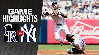 Rockies vs Yankees Game Highlights 82524  MLB Highlights [upl. by Tnek]