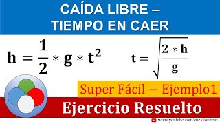 CAÍDA LIBRE  TIEMPO EN CAER  EJEMPLO 1 [upl. by Diarmit391]