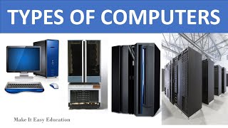 TYPES OF COMPUTERS  MICROCOMPUTER  MINICOMPUTER  MAINFRAME COMPUTER  SUPERCOMPUTER [upl. by Ellsworth]