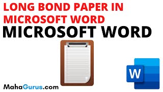 How to Long Bond Paper in Microsoft Word  Long Paper MS Word Print Settings [upl. by Toblat]