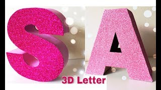 How to make 3D letter home decor birthday decoration ideas Mass Crafts [upl. by Reiner659]