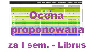 Jak wstawić ocenę proponowaną za I sem do dziennika Librus [upl. by Kirschner]