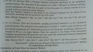 Solution of ques no 45amp6 of Instalment Payment System of BCom Part 1 DrSK Singh Accountancy [upl. by Dodds932]