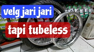 pasang ban tubeless di velg jarijari [upl. by Namyaw]