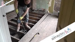 Removing Insulating and Restoring a Suspended Wooden Floor Part 1 of 3 [upl. by Nikral]