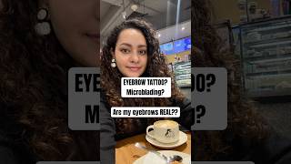 MY FAKE EYEBROWS  How to get perfect eyebrow shape Threading Microblading Eyebrow Tattoo [upl. by Urial]