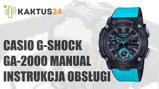 Casio GShock GA2000 ustawienia zegarka instrukcja obsługi po Polsku [upl. by Humfried]