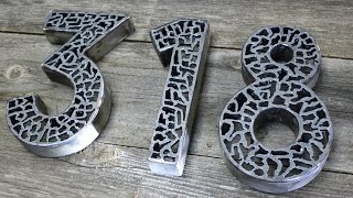 Custom Metal House Numbers  Plasma Art  DIY [upl. by Ahsimak]