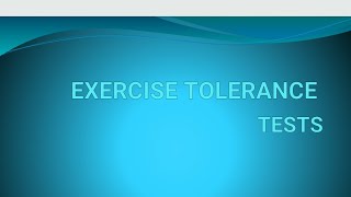 Exercise Tolerance Test PPT [upl. by Hassadah270]